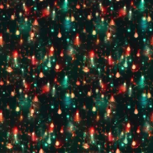 Beautiful Christmas Lights Fabric