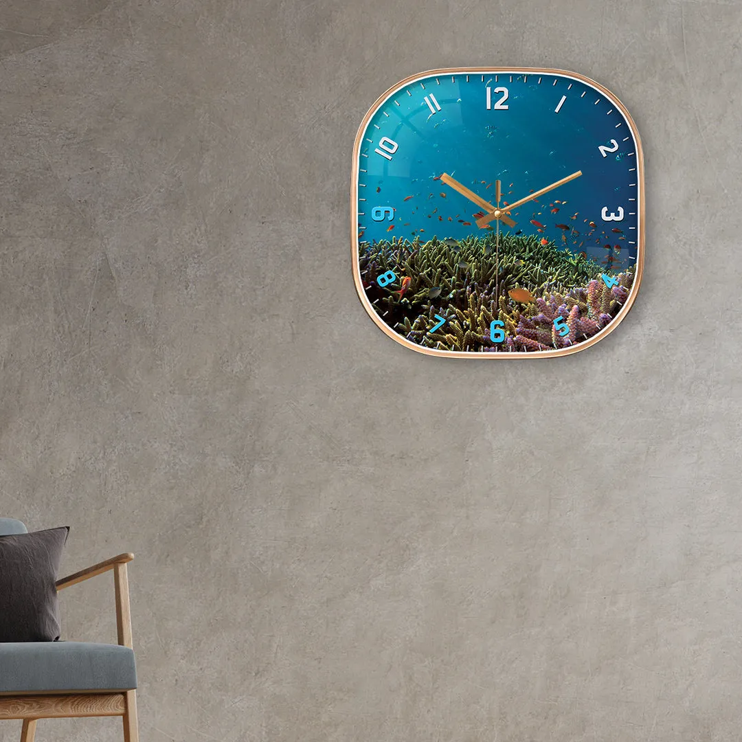Beautiful fish wall clock