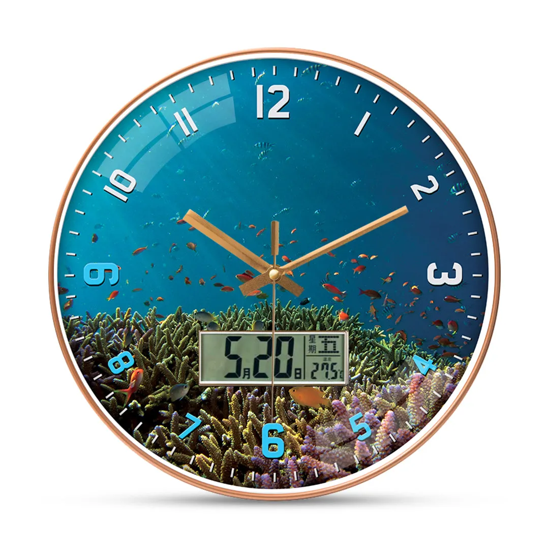 Beautiful fish wall clock