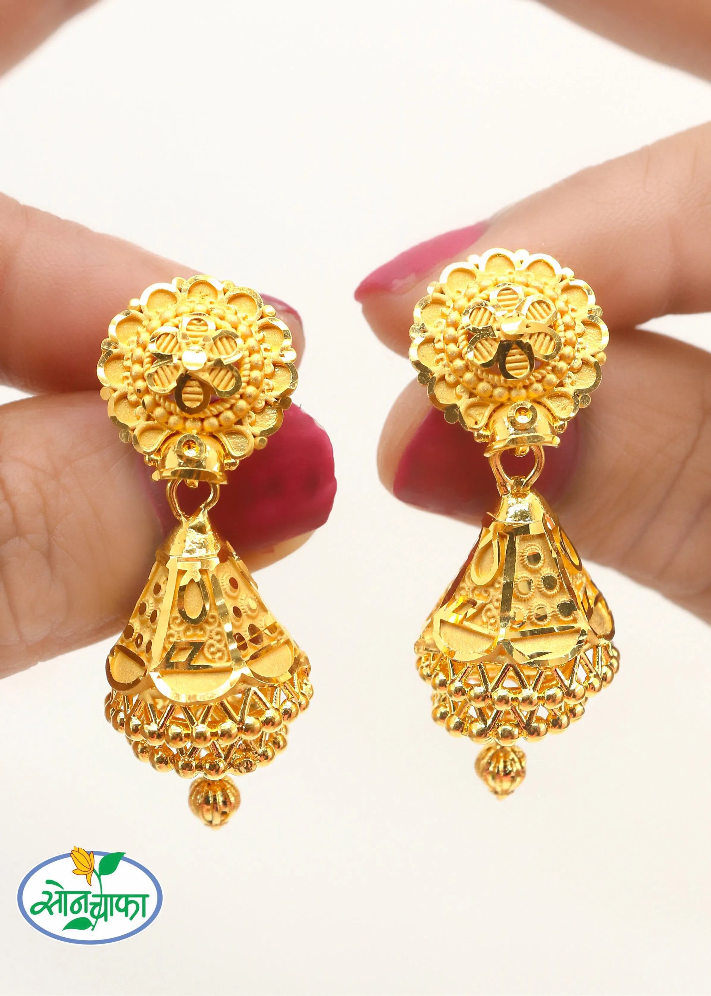BEAUTIFUL FLORET JHUMKI EARRINGS