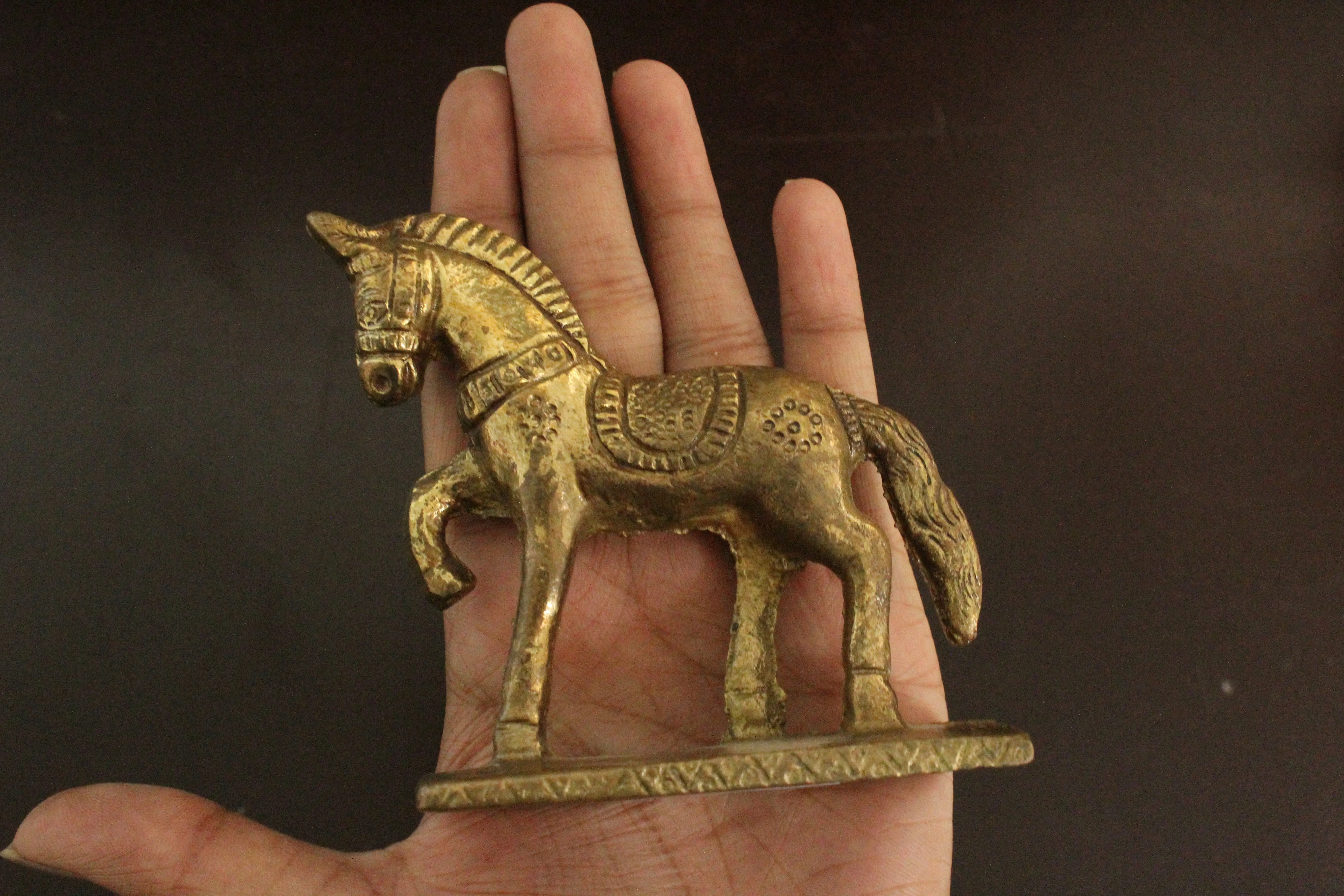Beautiful Vintage  Brass Horse