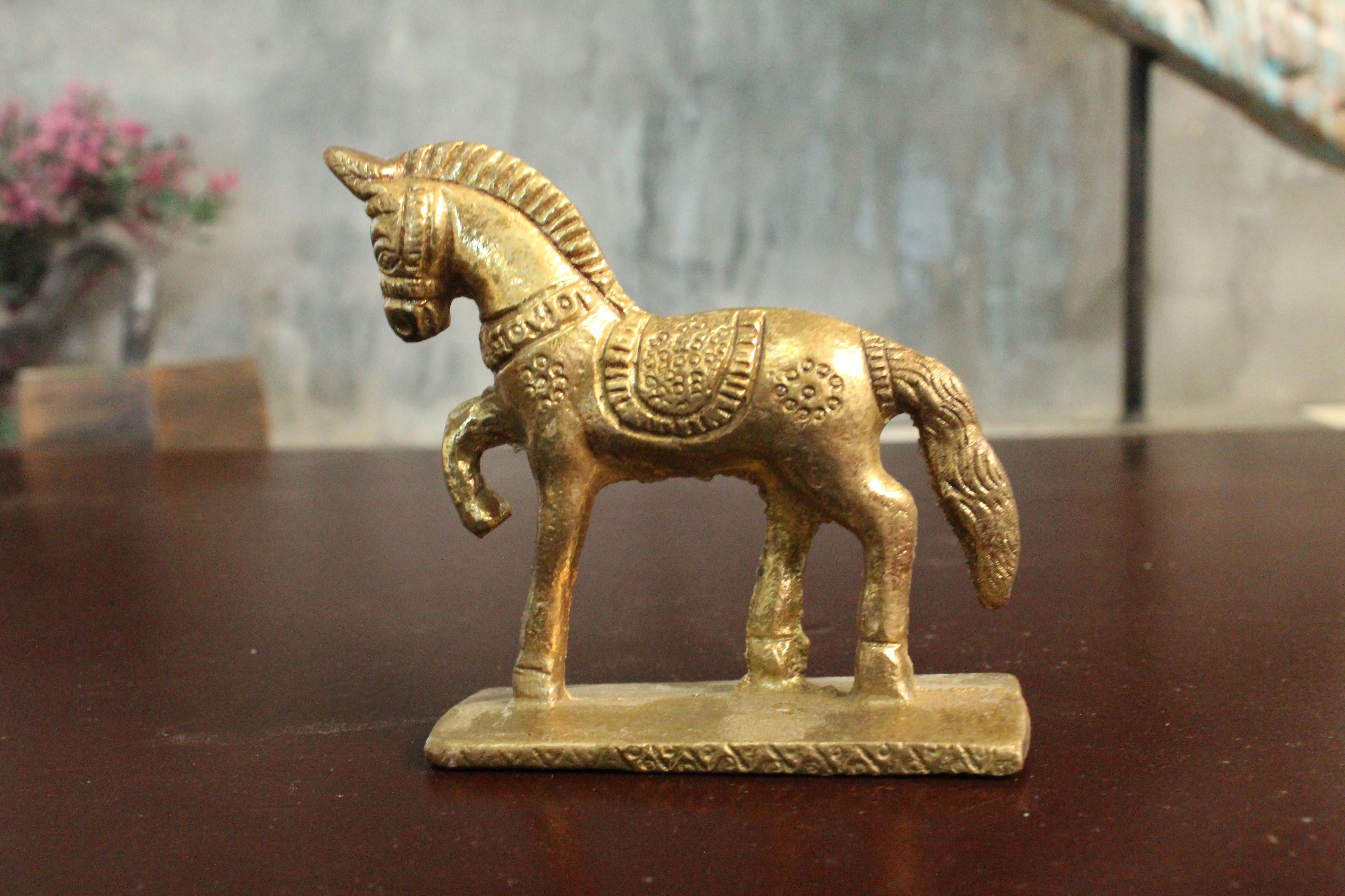 Beautiful Vintage  Brass Horse