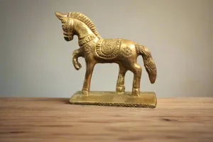 Beautiful Vintage  Brass Horse