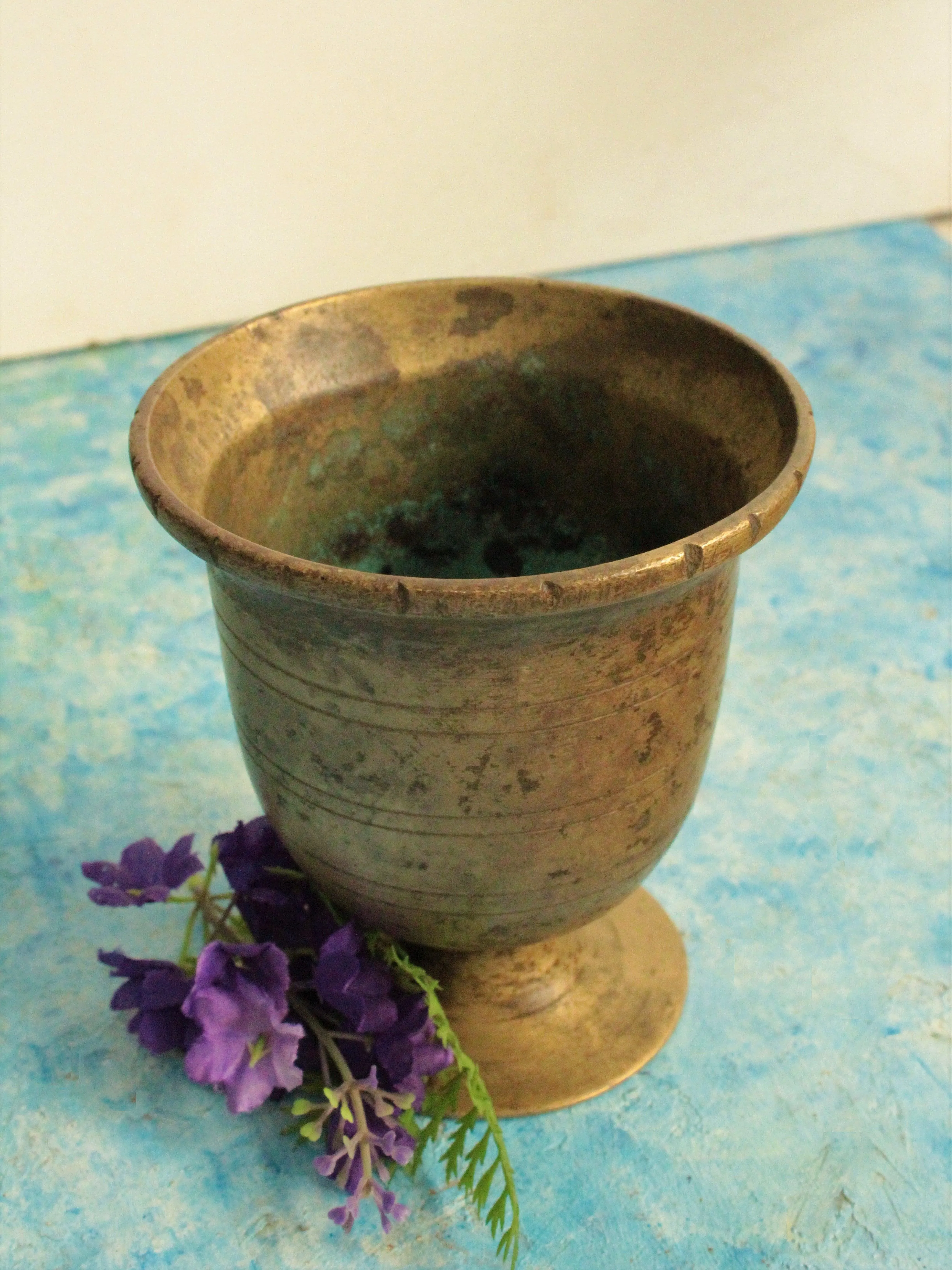 Beautiful Vintage Brass Mortar