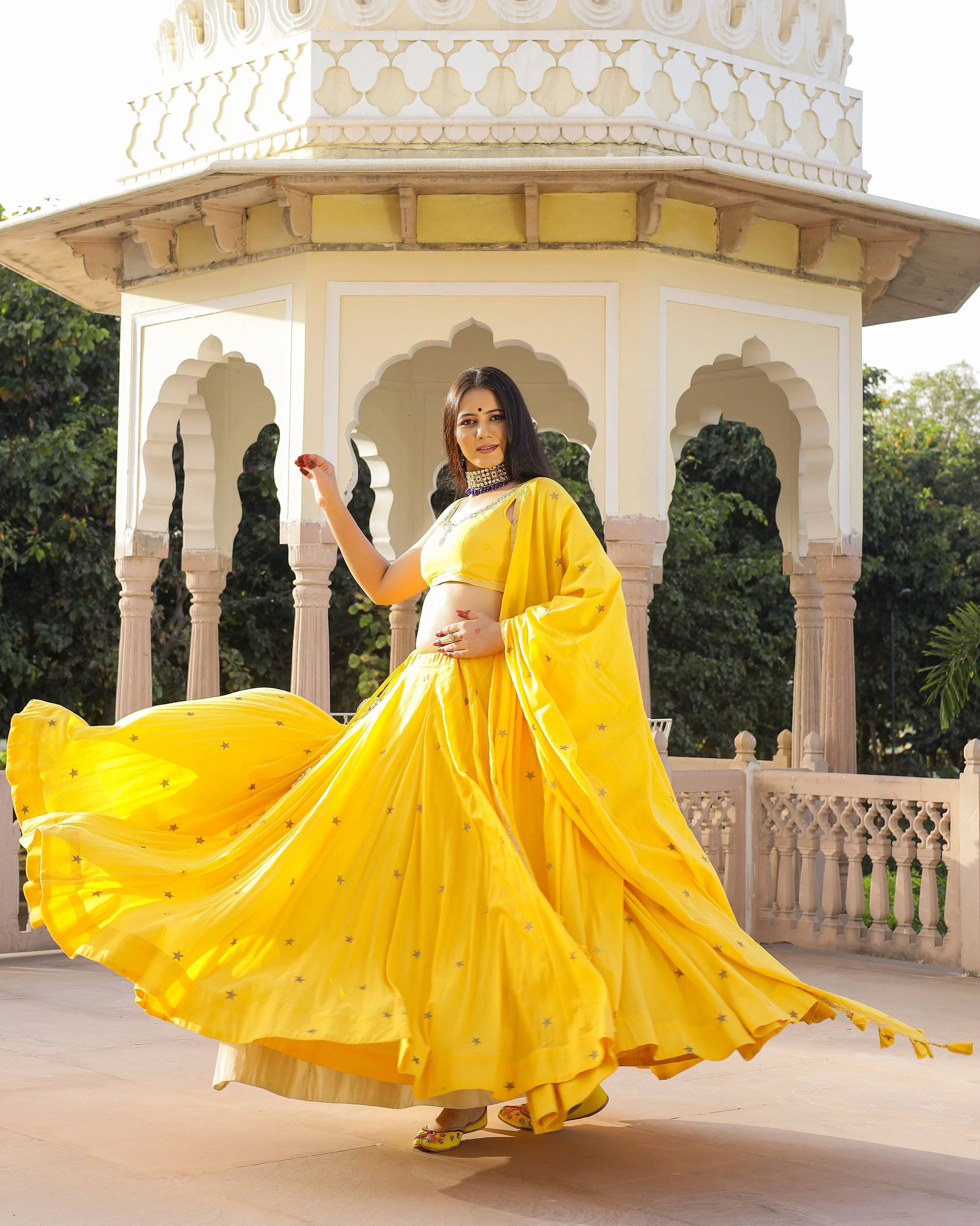 Beautiful Yellow Lehenga Set