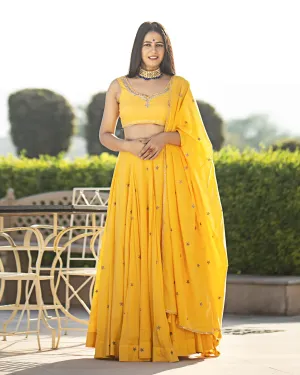 Beautiful Yellow Lehenga Set