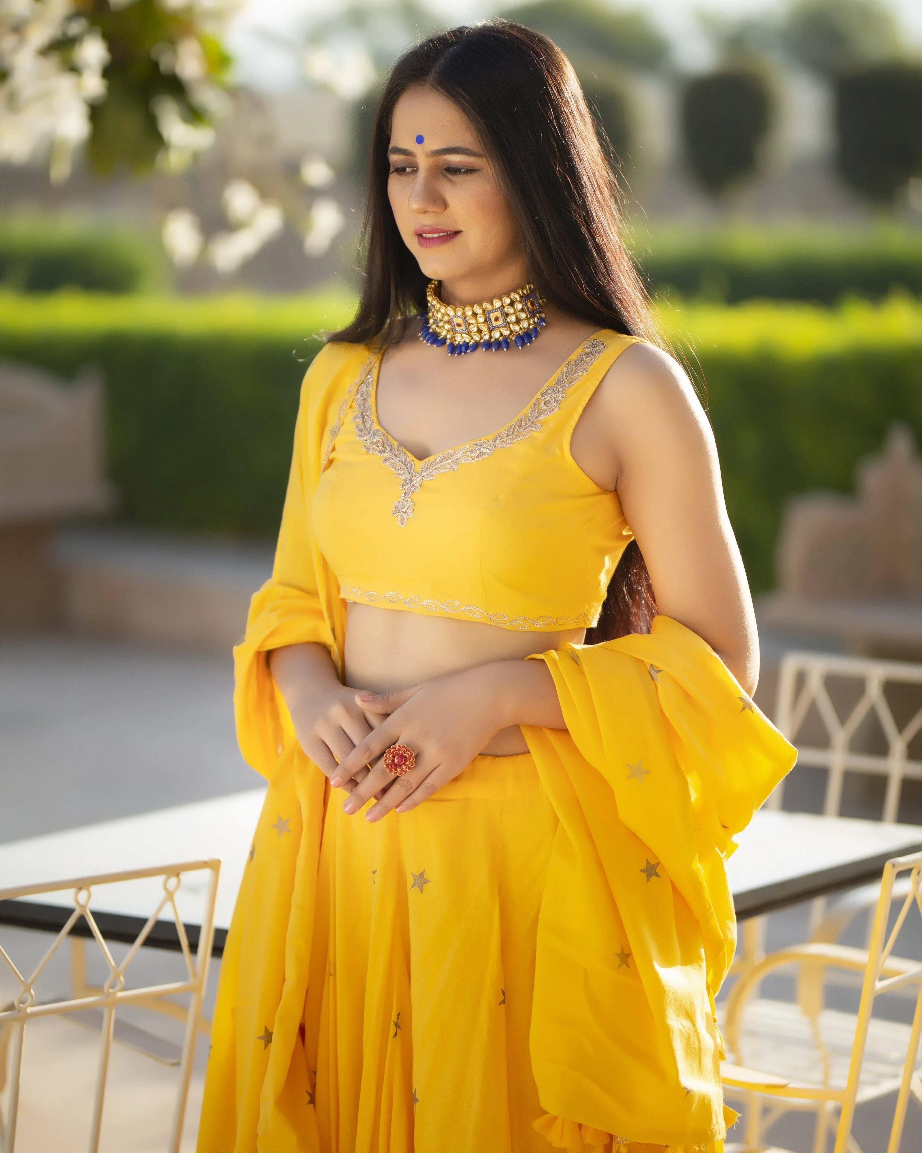 Beautiful Yellow Lehenga Set