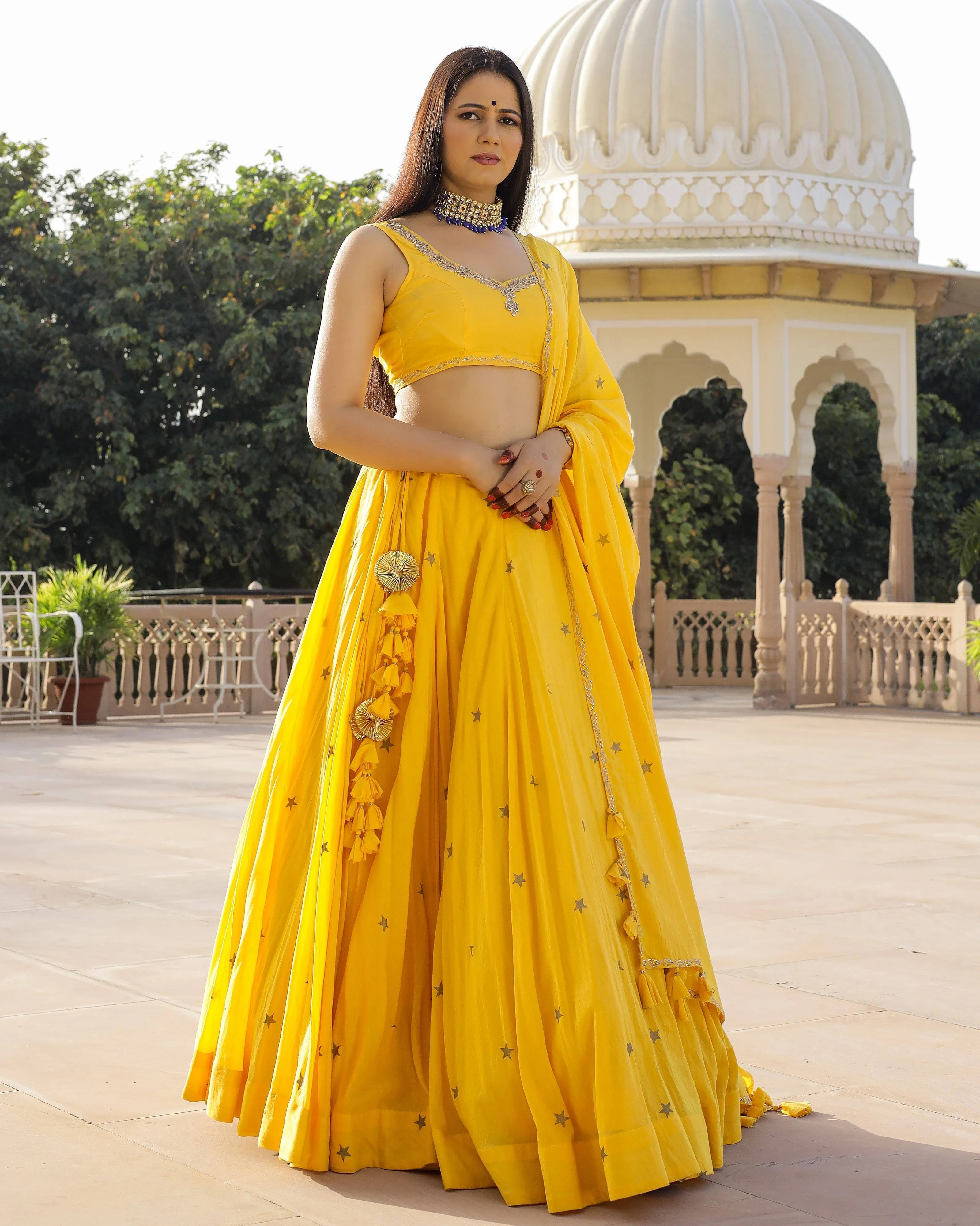 Beautiful Yellow Lehenga Set