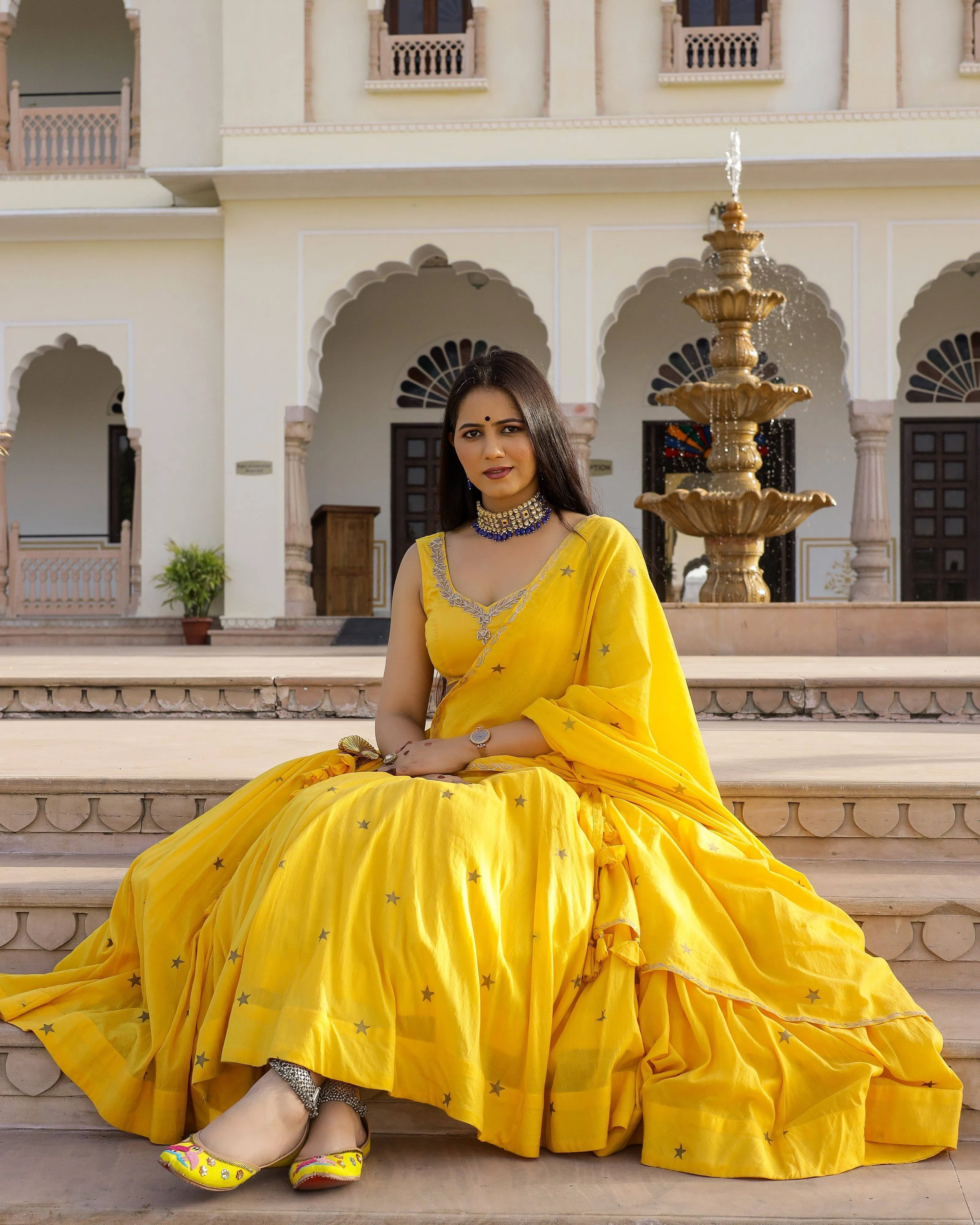Beautiful Yellow Lehenga Set