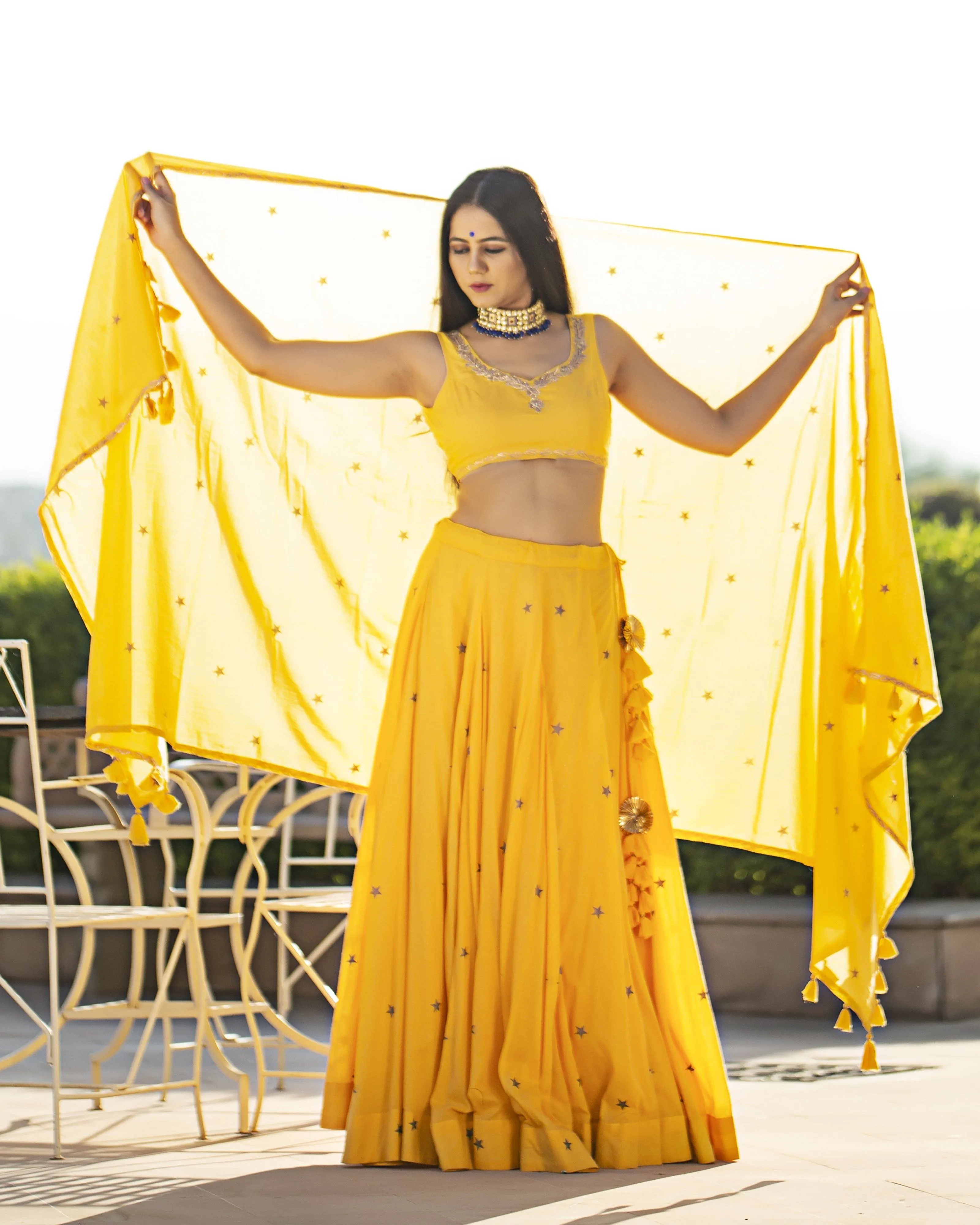 Beautiful Yellow Lehenga Set