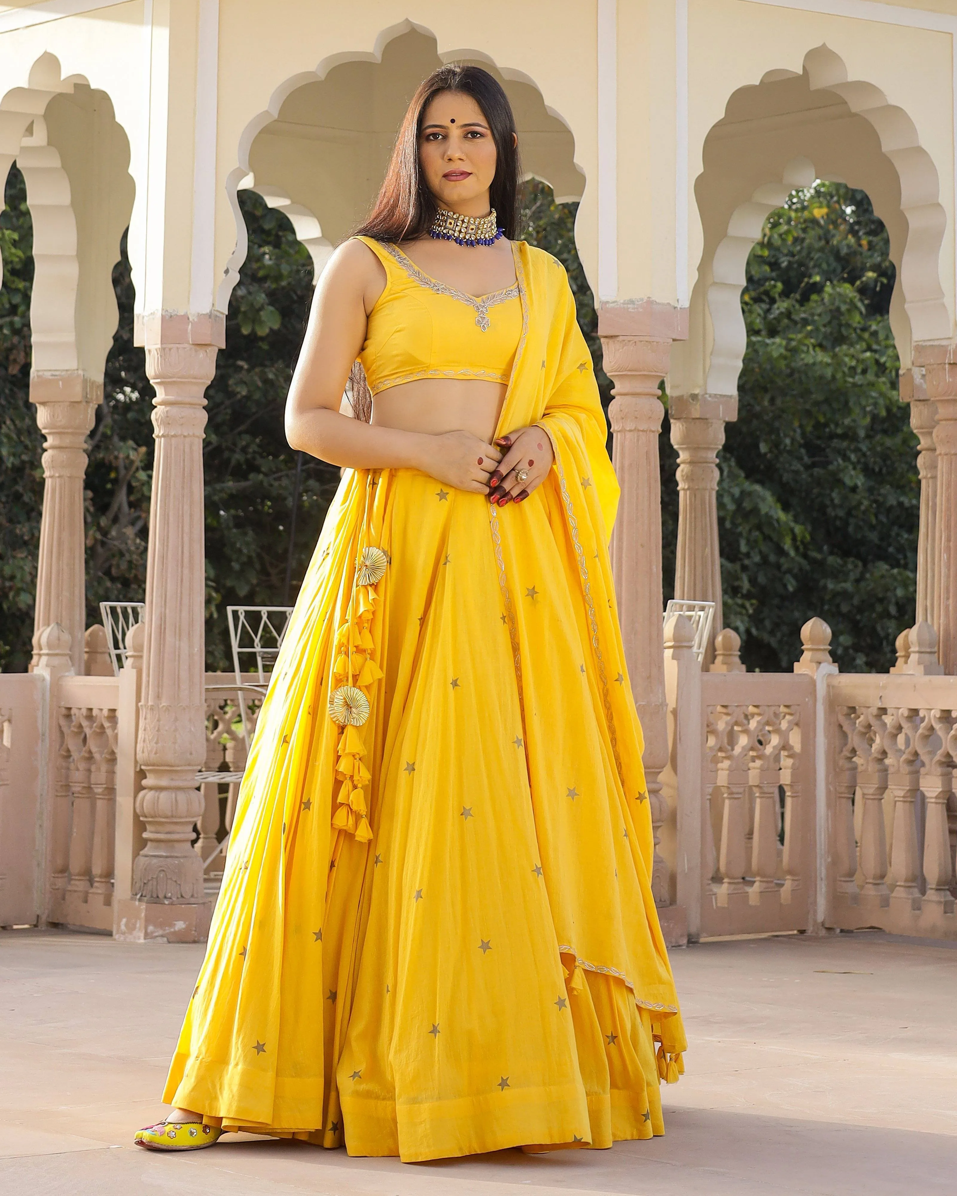 Beautiful Yellow Lehenga Set