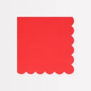 Berry Red Large Napkins (x 16)