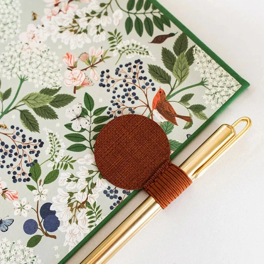 Bespoke Letterpress Pen Holder Loop - Rust
