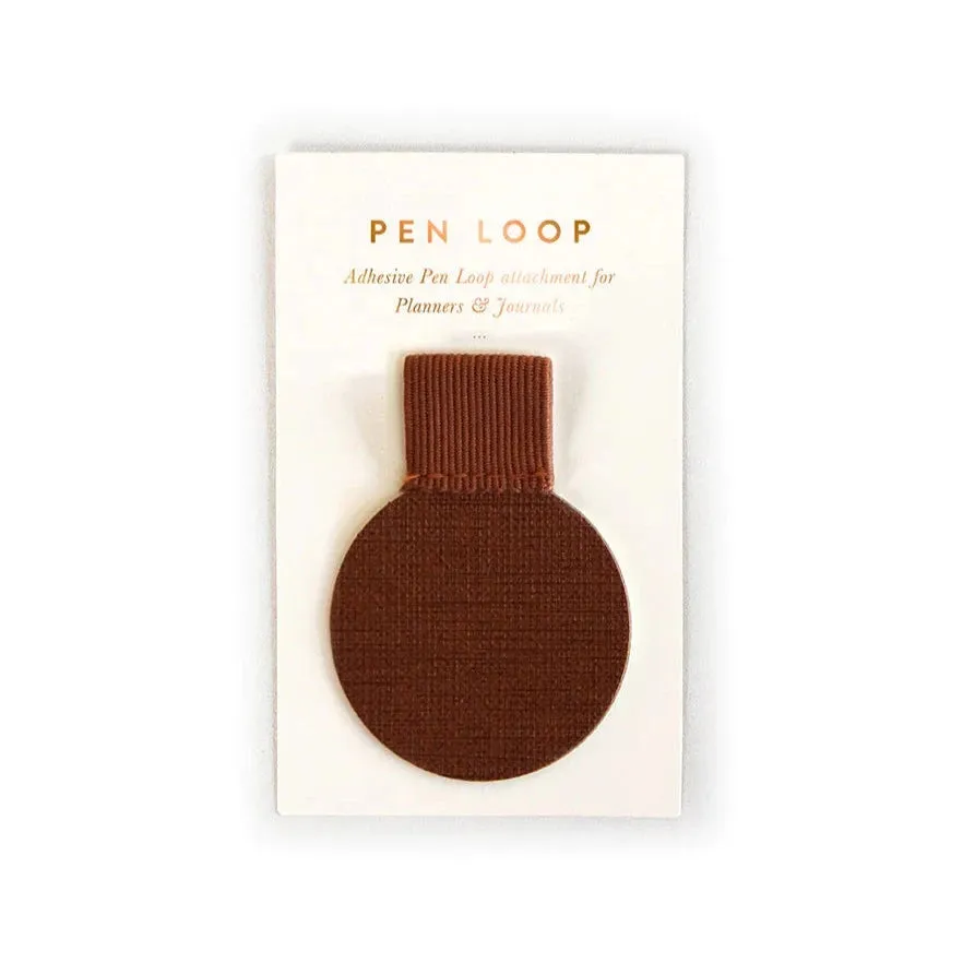 Bespoke Letterpress Pen Holder Loop - Rust