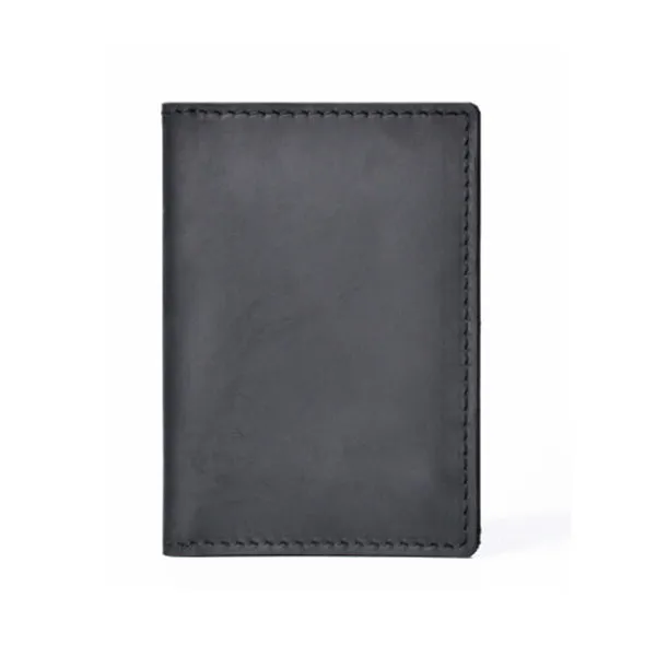 Black Grained Leather Card Holder 黑色真牛皮信用卡套 CH19060
