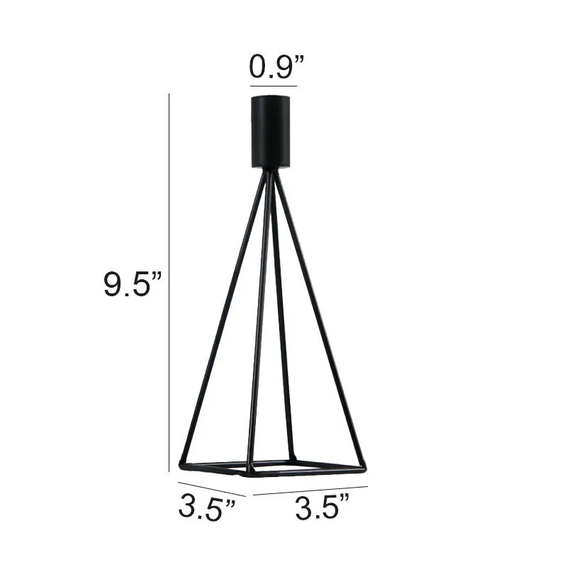 Black Iron Nordic Style Candle Holder