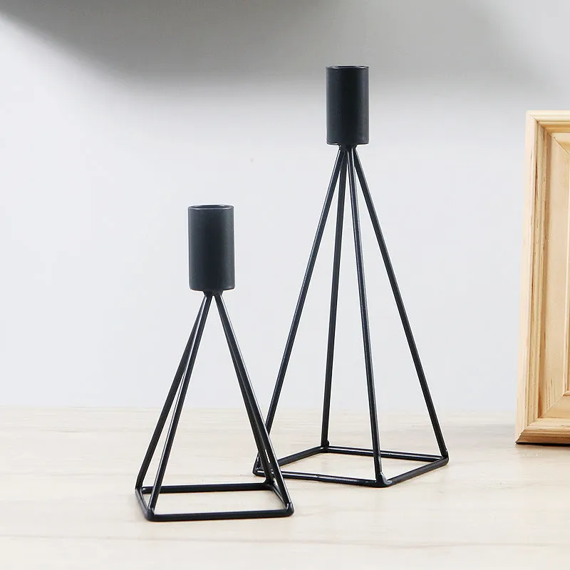 Black Iron Nordic Style Candle Holder