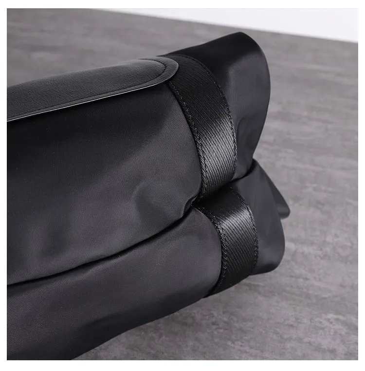Black Nylon Shoulder Bag Handbag Women's Nylon Crossbody Bag Black Crossbody Nylon Bag