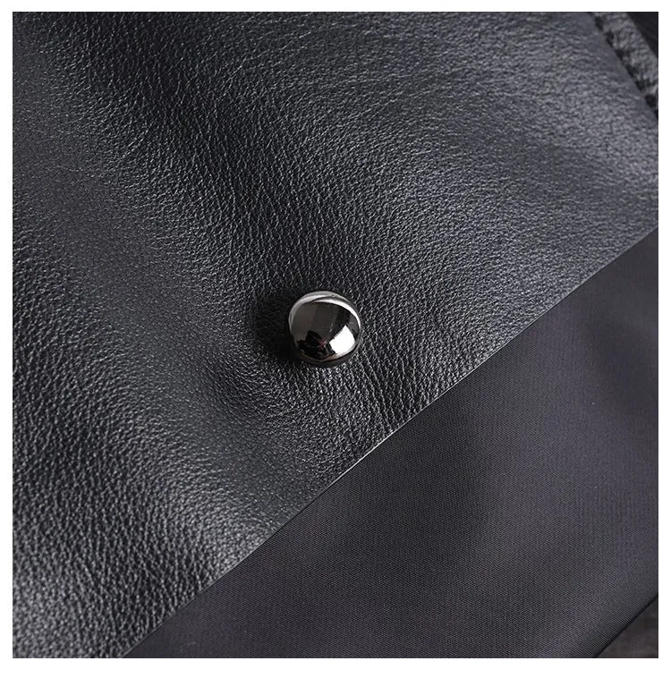Black Nylon Shoulder Bag Handbag Women's Nylon Crossbody Bag Black Crossbody Nylon Bag