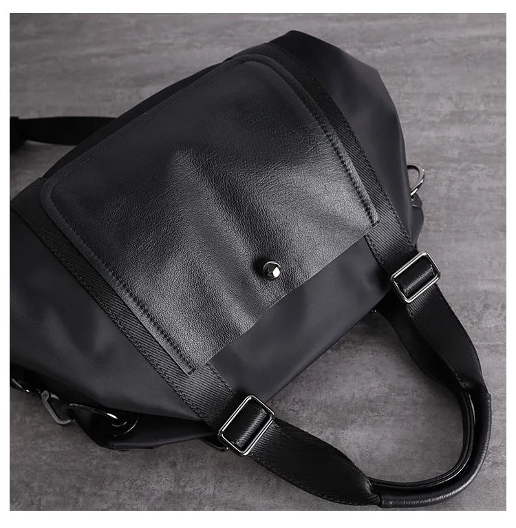 Black Nylon Shoulder Bag Handbag Women's Nylon Crossbody Bag Black Crossbody Nylon Bag