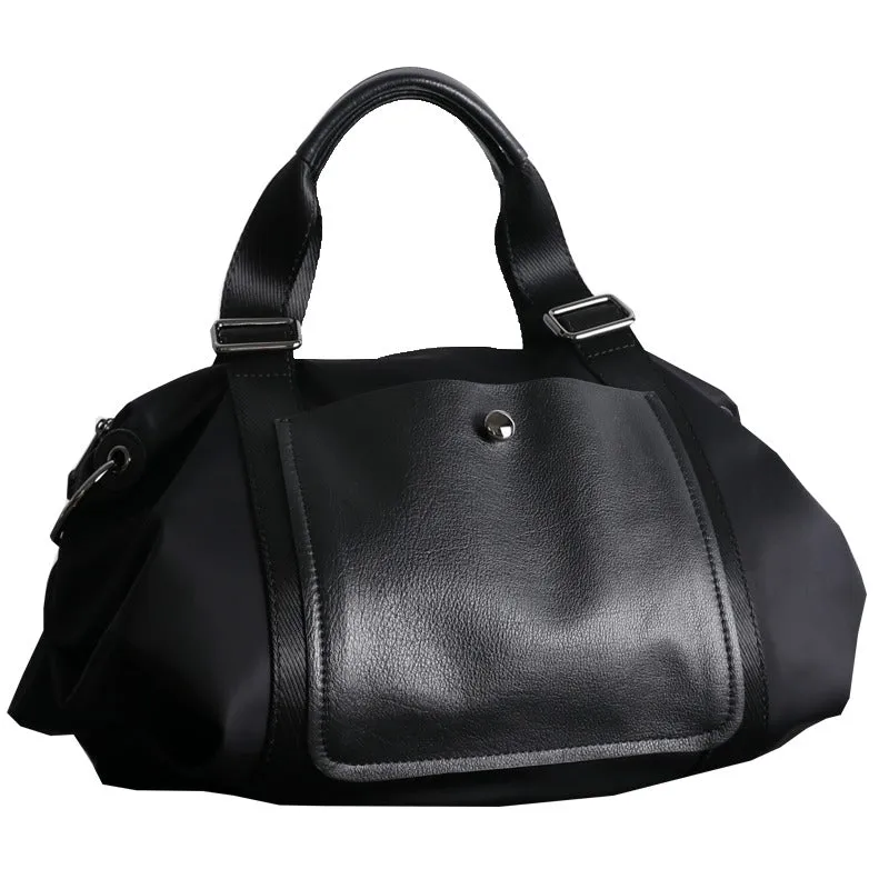 Black Nylon Shoulder Bag Handbag Women's Nylon Crossbody Bag Black Crossbody Nylon Bag