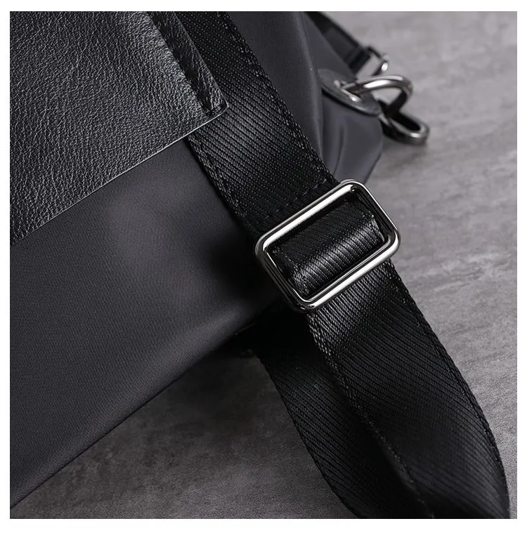 Black Nylon Shoulder Bag Handbag Women's Nylon Crossbody Bag Black Crossbody Nylon Bag