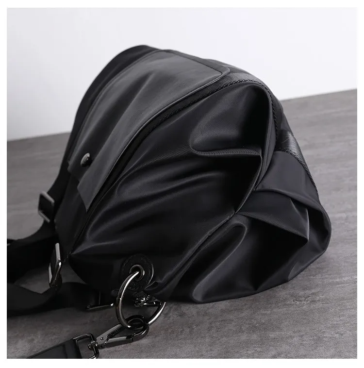 Black Nylon Shoulder Bag Handbag Women's Nylon Crossbody Bag Black Crossbody Nylon Bag