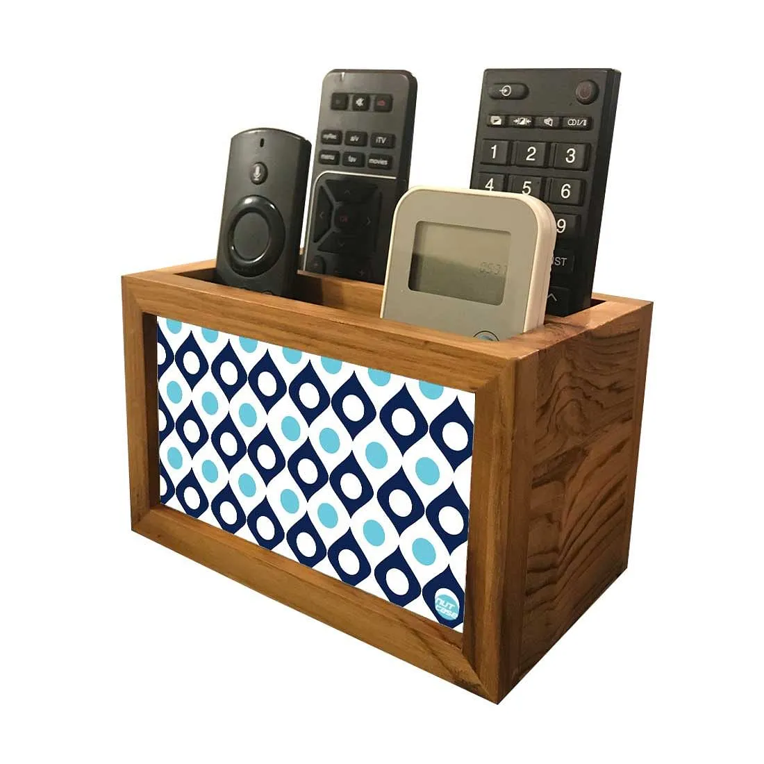 Black Remote Control Organizer For TV / AC Remotes -  pattern