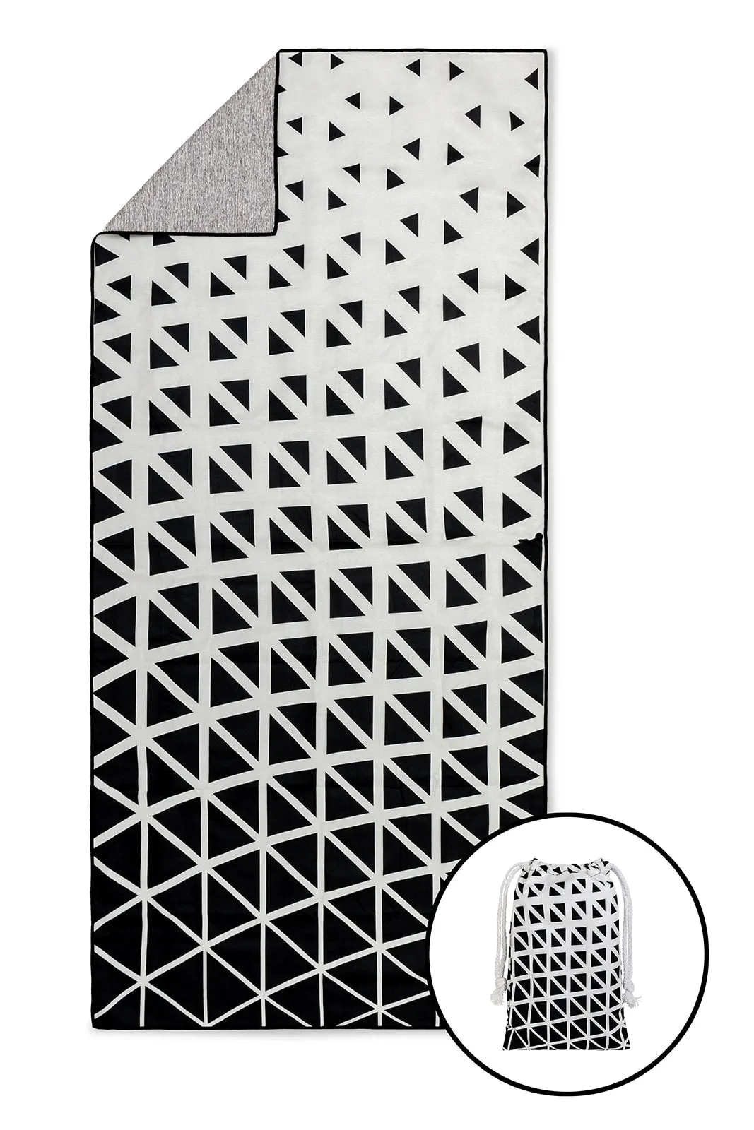Black/White Gym Towel & Pouch