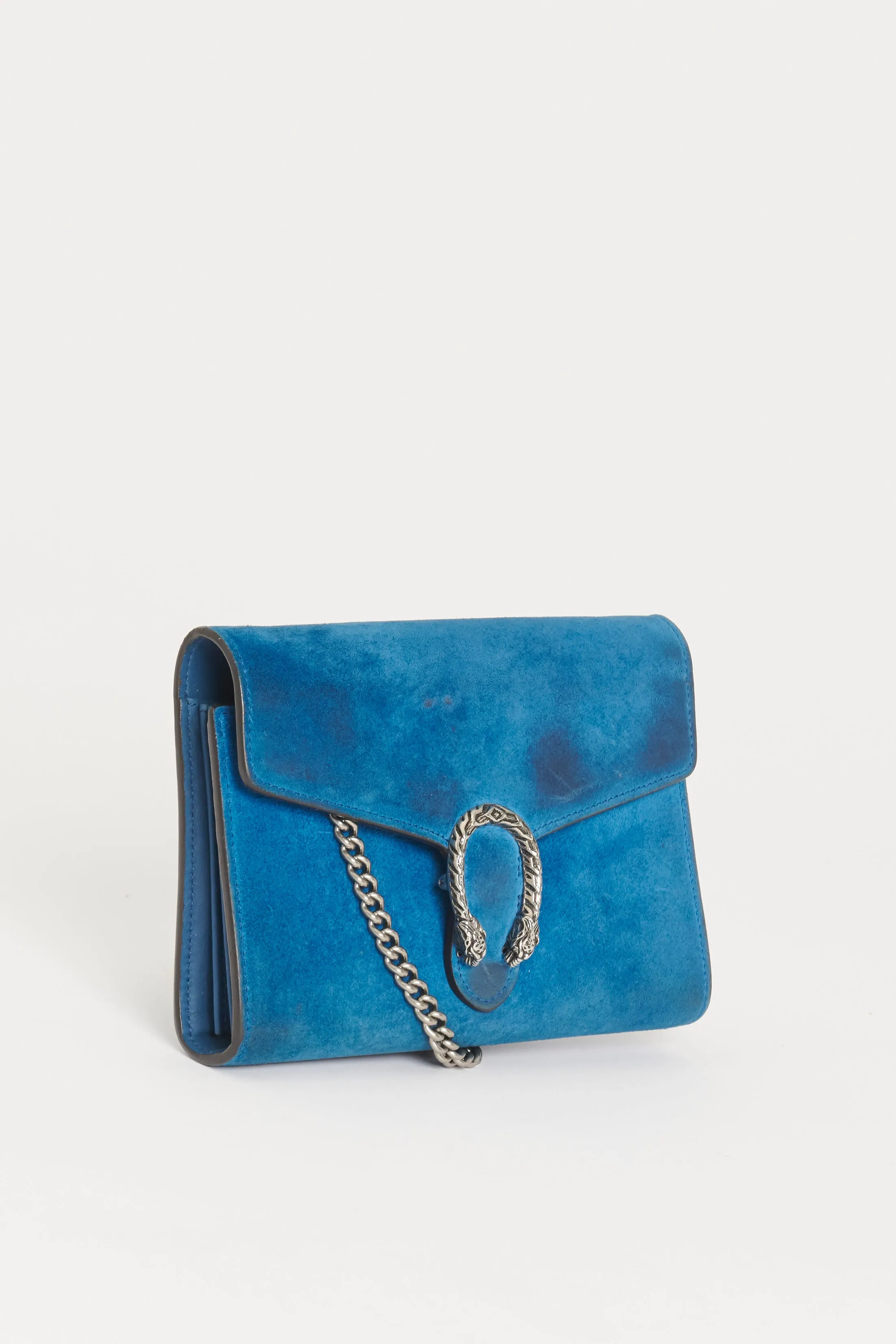 Blue Suede Mini Dionysus Wallet on Chain Preowned Bag