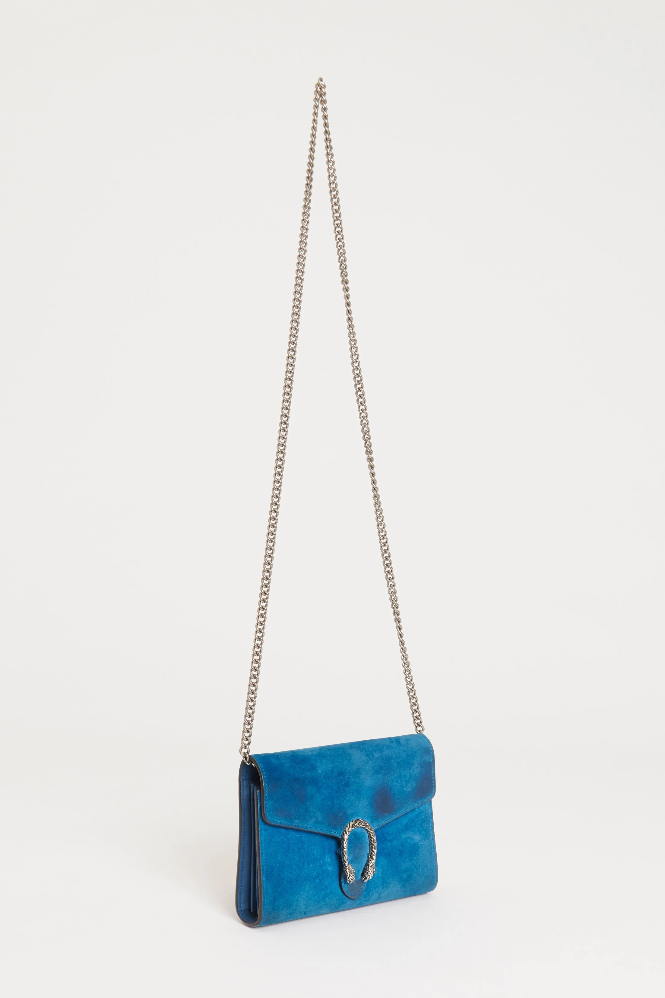 Blue Suede Mini Dionysus Wallet on Chain Preowned Bag
