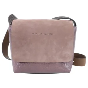 Brunello Cucinelli Dark Purple Metallic Monili Crossbody Bag