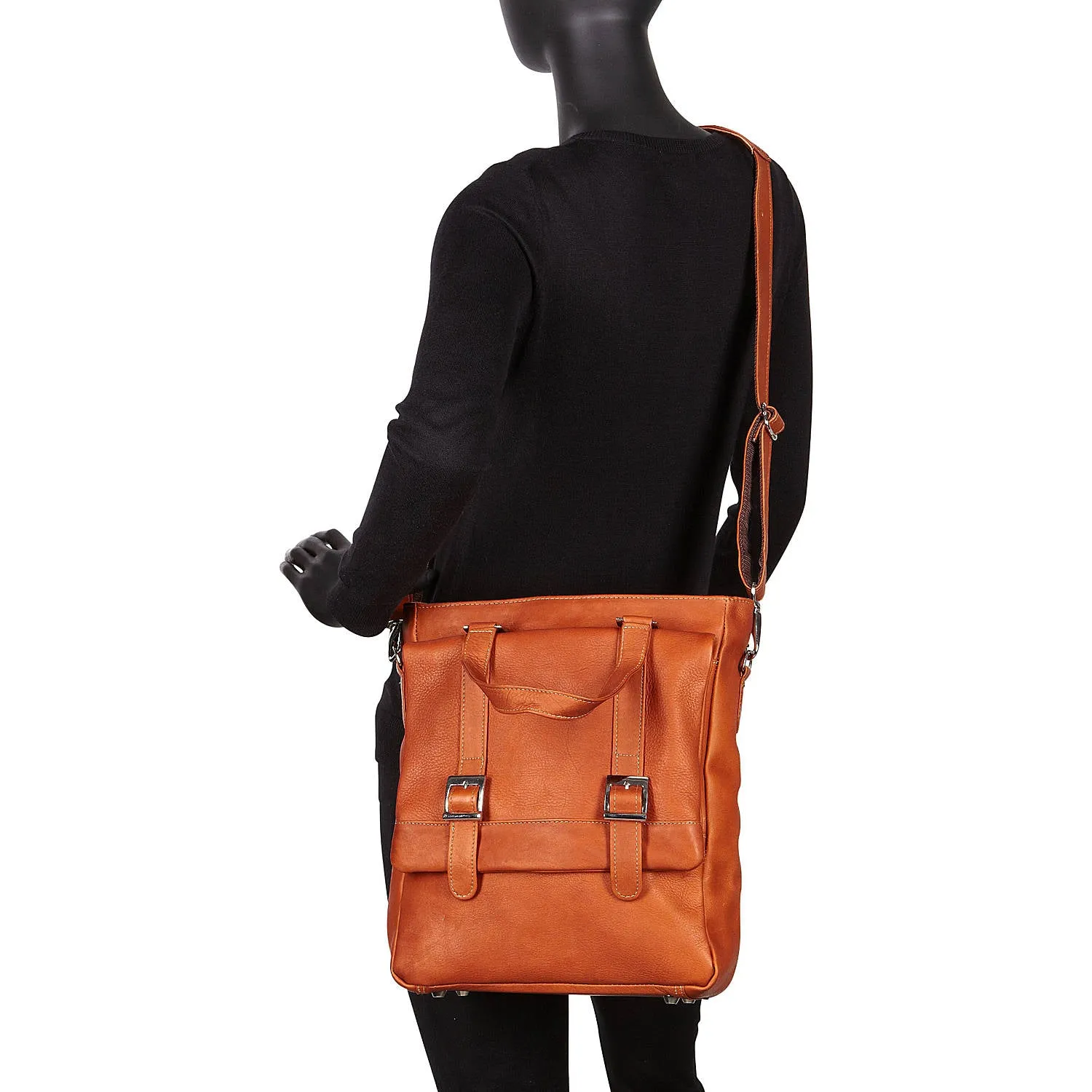 BUCKLE FLAP-OVER SHOULDER BAG