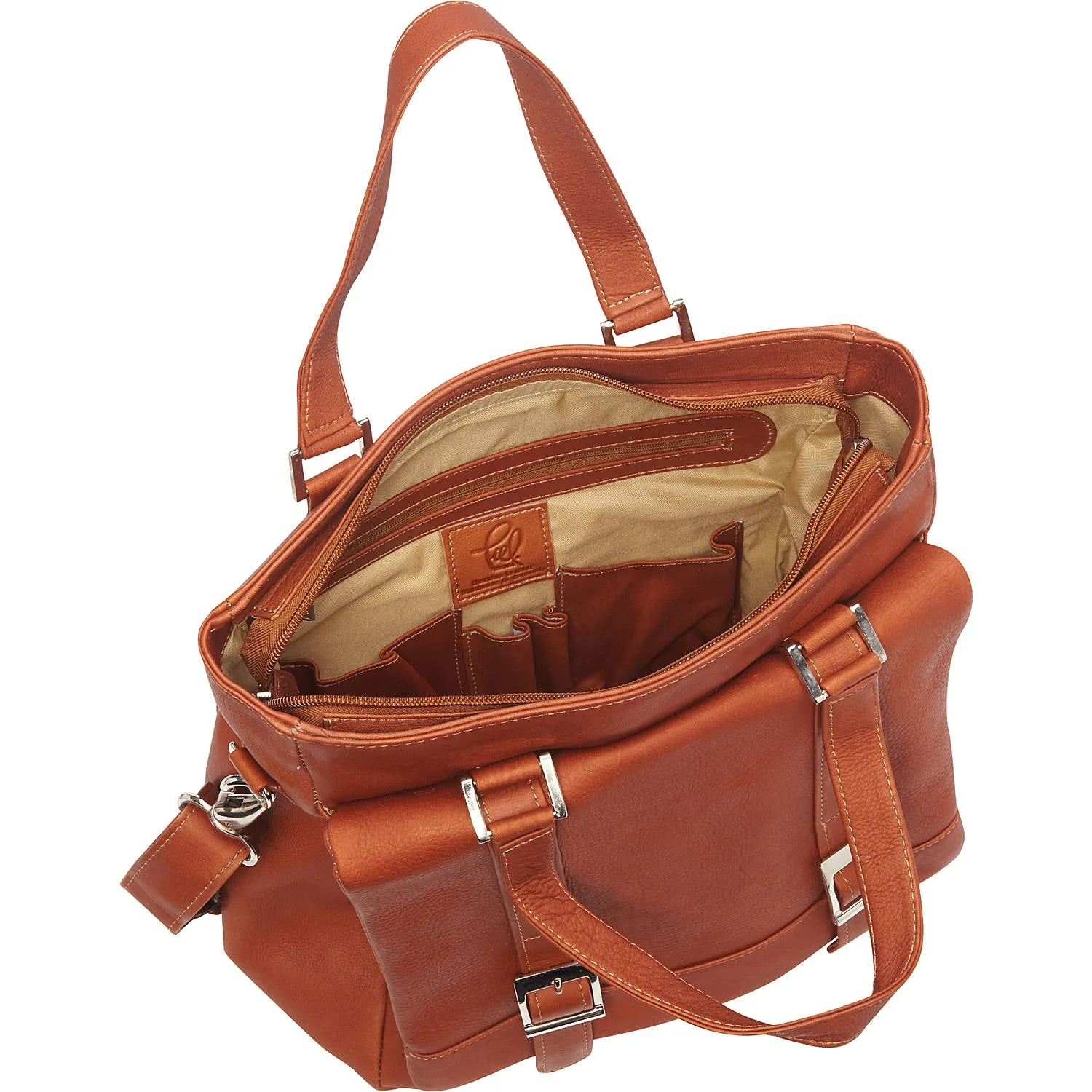 BUCKLE FLAP-OVER SHOULDER BAG