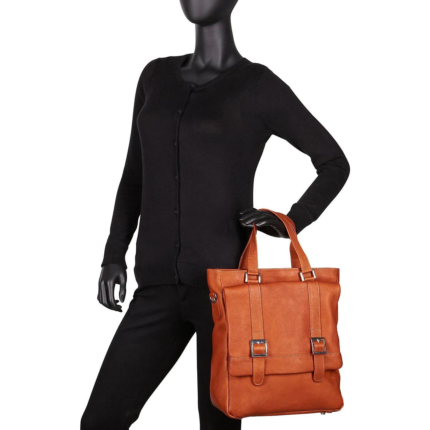 BUCKLE FLAP-OVER SHOULDER BAG
