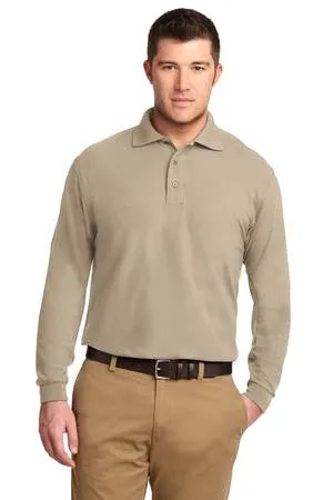 Captain Jack's - Port Authority® Long Sleeve Silk Touch™Embroidered Polo Shirts (K500LS)
