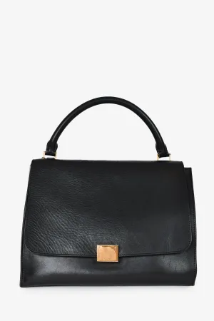 Celine 2011 Black/Canvas Medium Trapeze Top Handle Bag