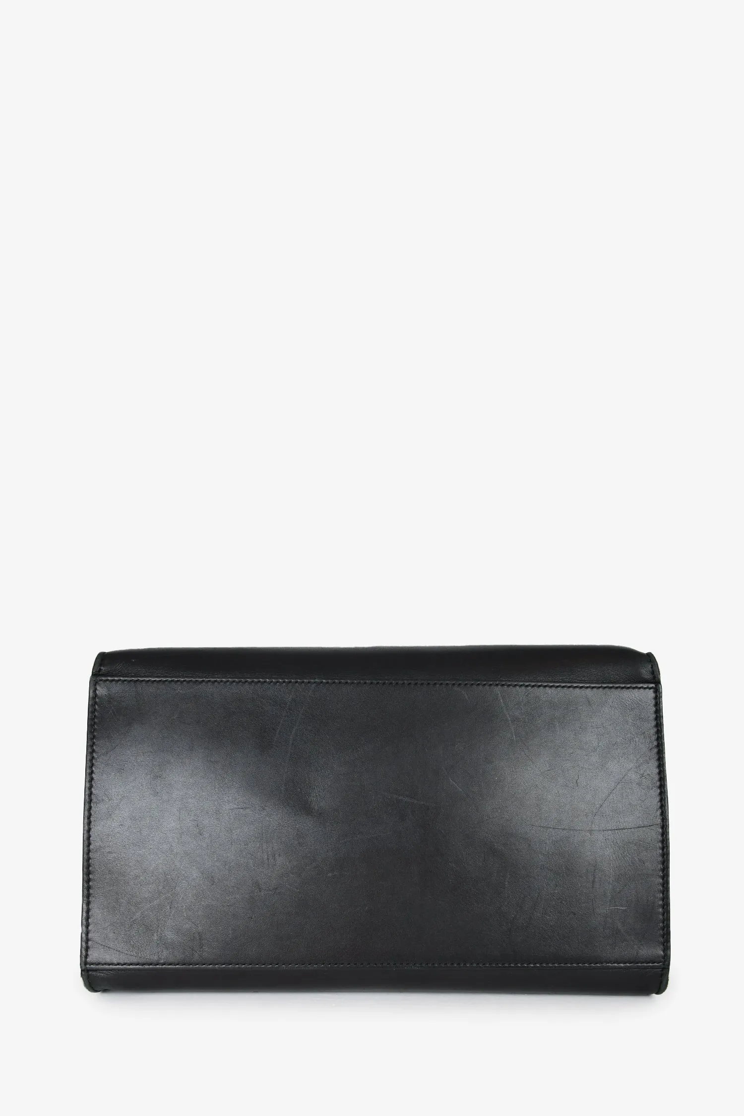Celine 2011 Black/Canvas Medium Trapeze Top Handle Bag