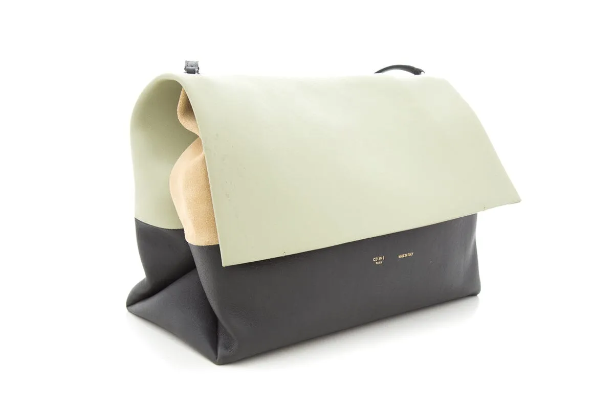 Celine Green & Grey All Soft Leather Tote