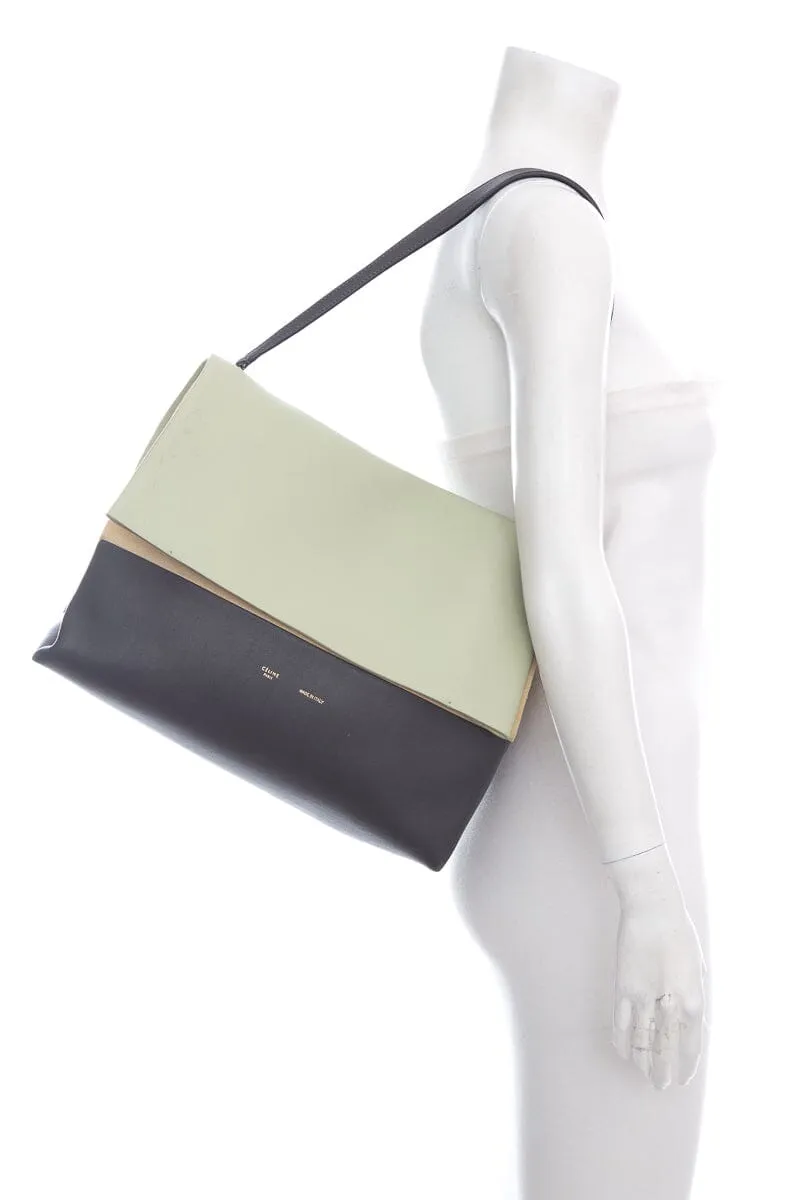 Celine Green & Grey All Soft Leather Tote