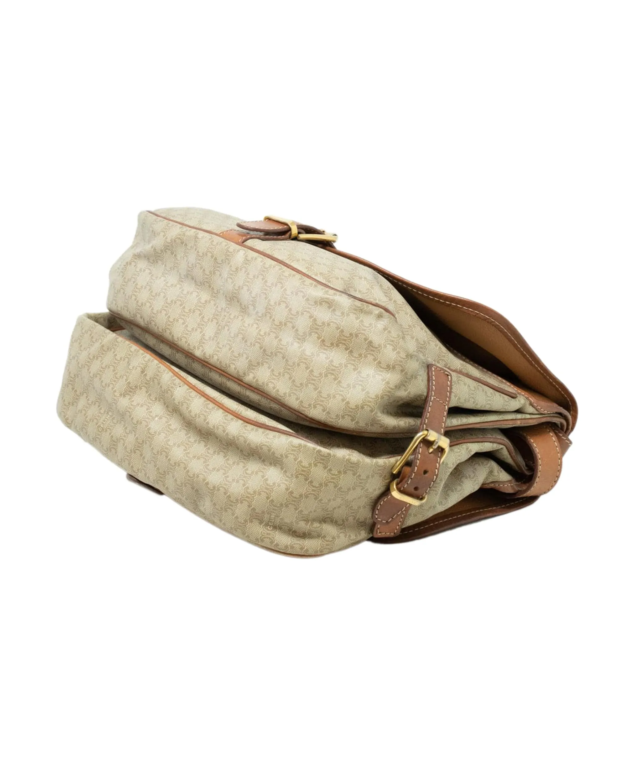 Celine Vintage Double Twin Satchel Style Crossbody Bag AGL2399