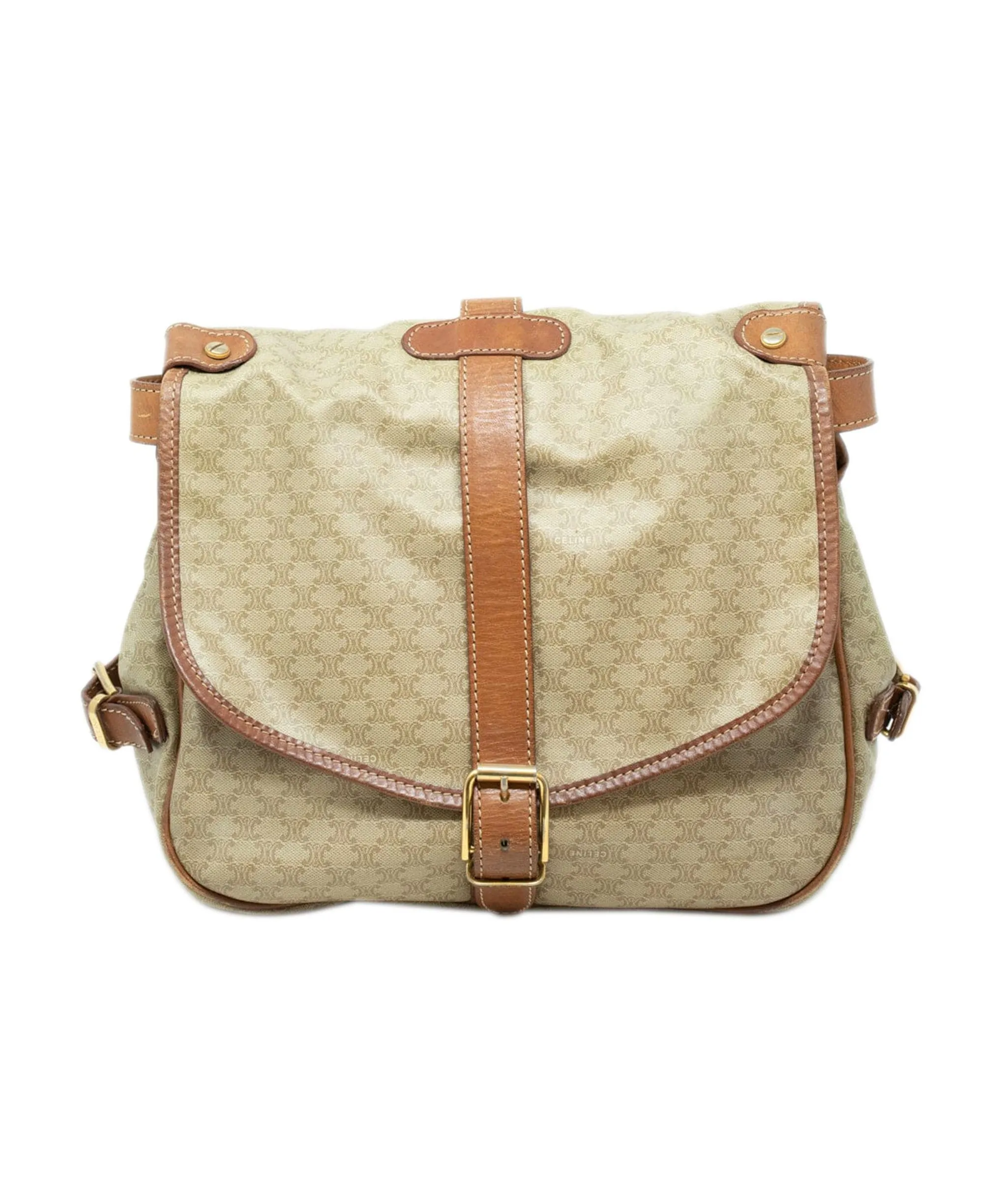 Celine Vintage Double Twin Satchel Style Crossbody Bag AGL2399