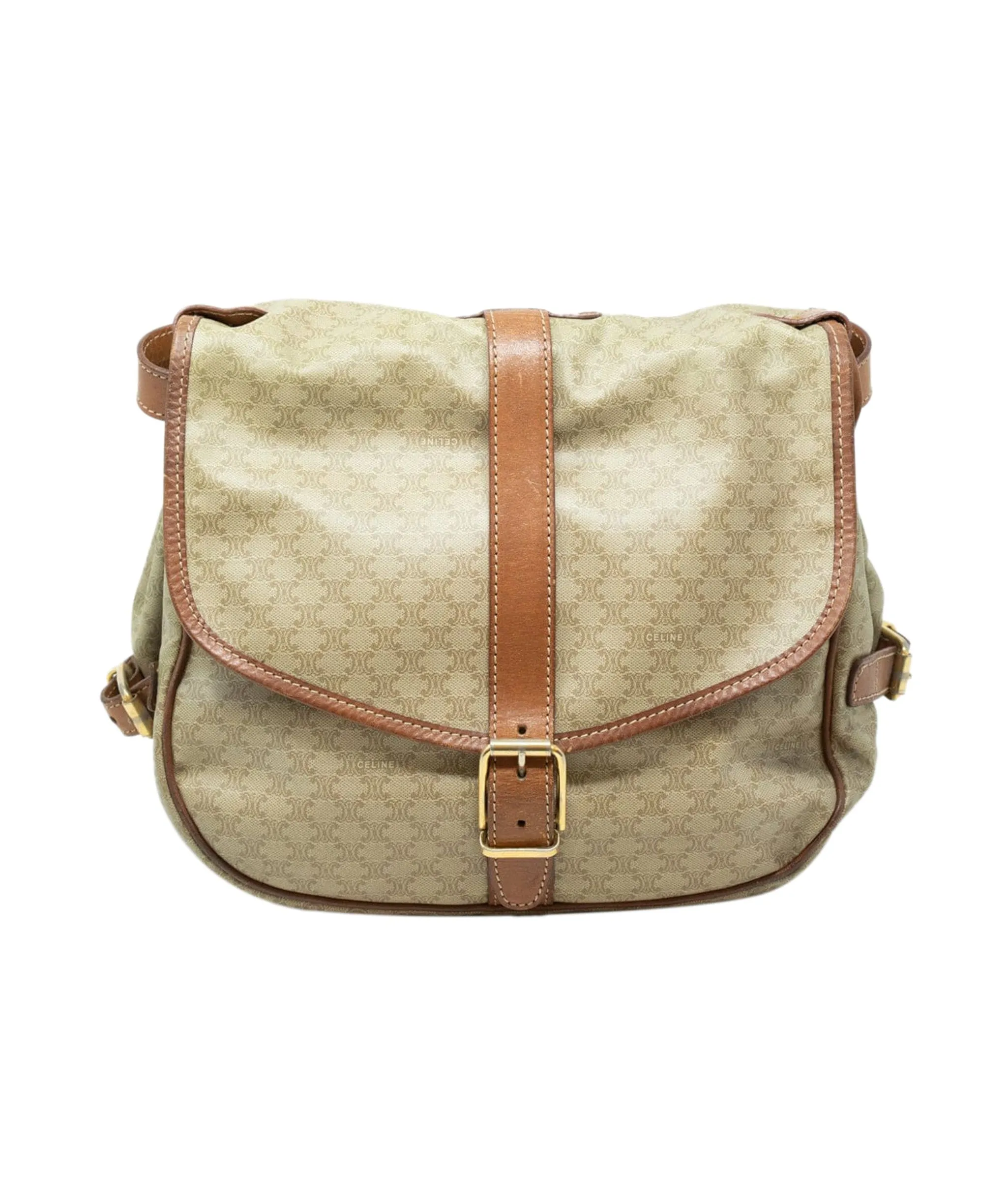 Celine Vintage Double Twin Satchel Style Crossbody Bag AGL2399