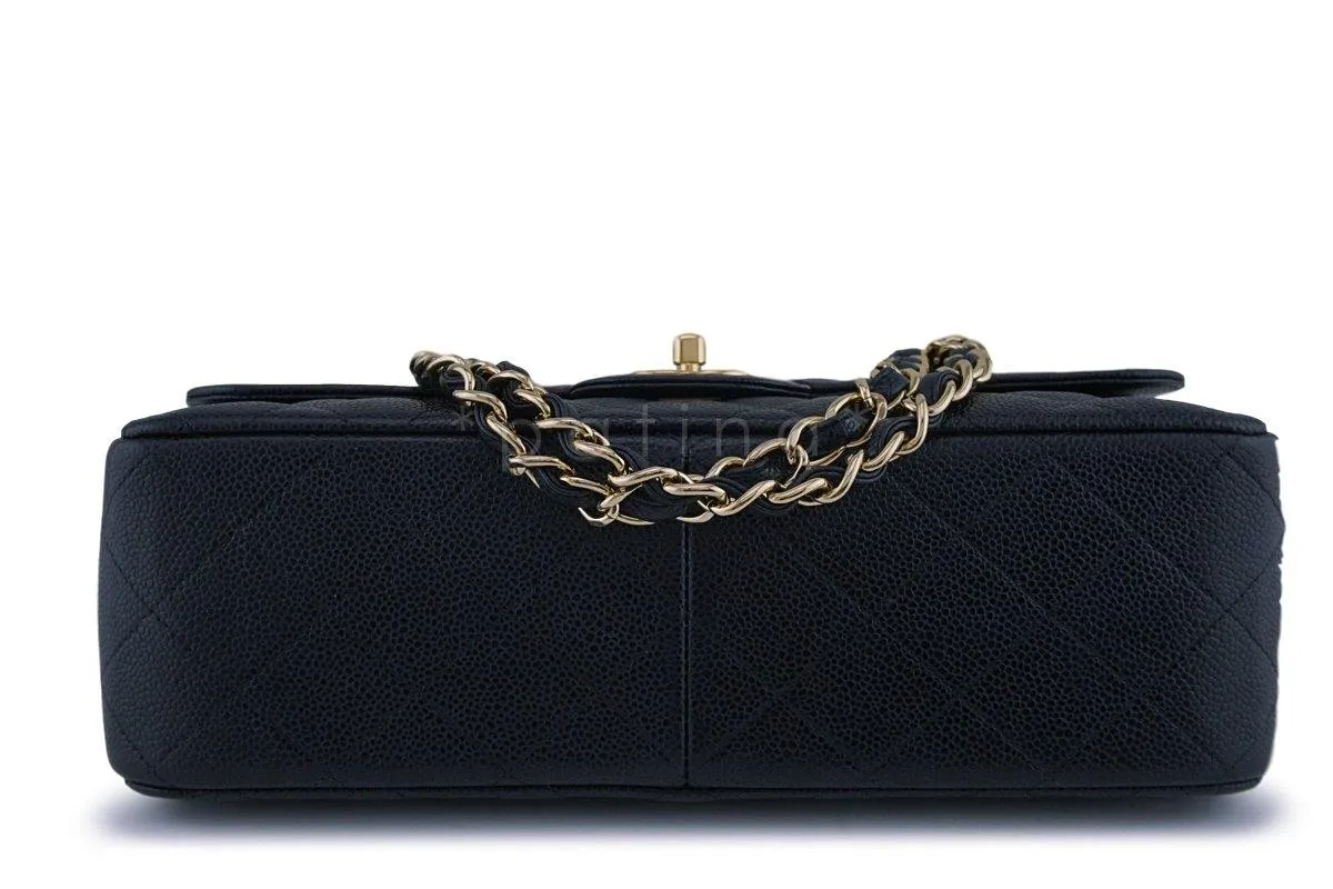 Chanel Black Caviar Jumbo 2.55 Classic Double Flap Bag GHW