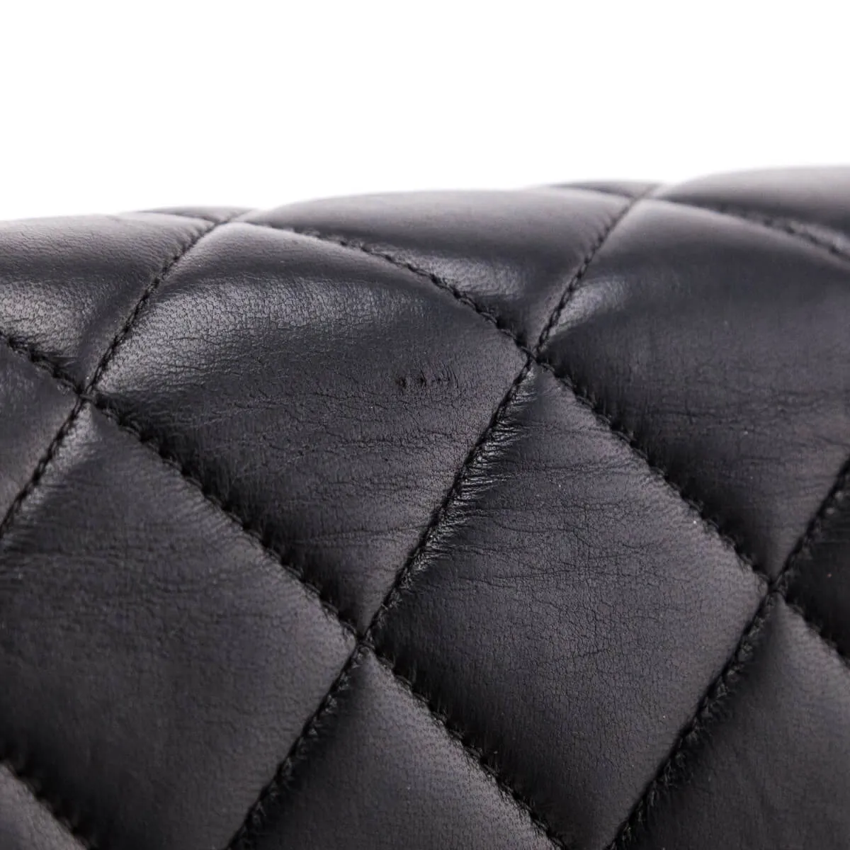 Chanel Black Quilted Lambskin Vintage Jumbo Double Sided Classic Flap Bag