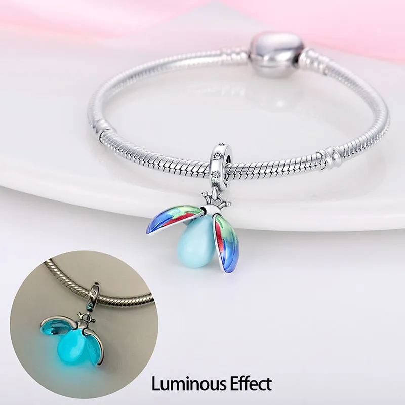 Cheerful Ladybird Luminous Charm Beads (Glows in the dark)