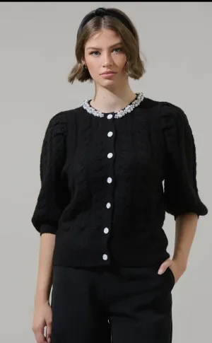 Chelsea Embellished Crop Cardigan