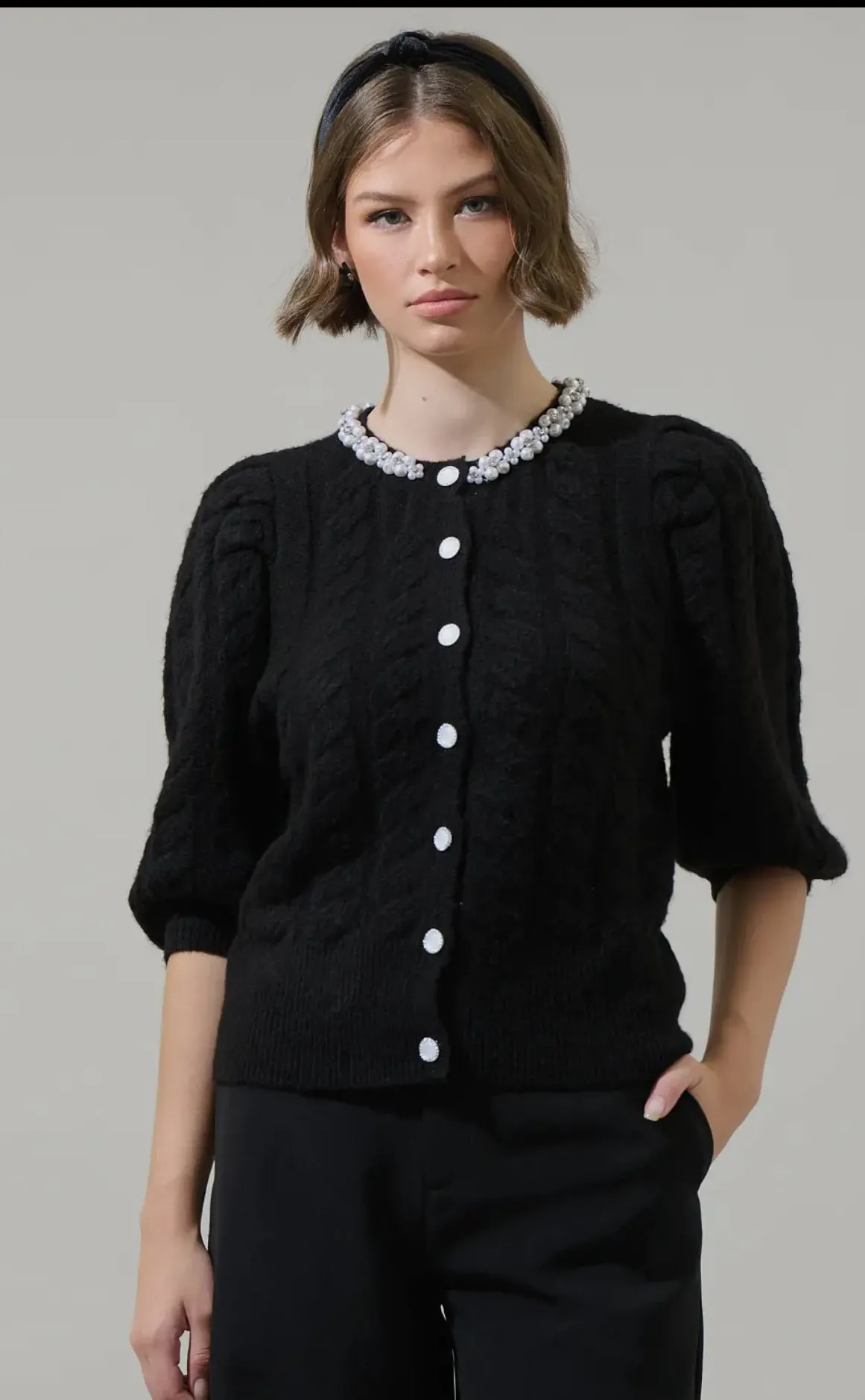 Chelsea Embellished Crop Cardigan
