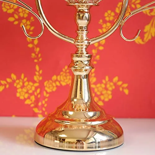 Chic 5 Arms Bowl Ball Crystal Candelabra/Candlesticks/Candle Holders