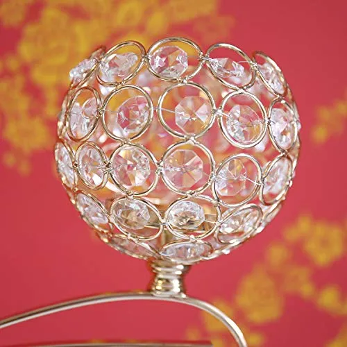 Chic 5 Arms Bowl Ball Crystal Candelabra/Candlesticks/Candle Holders